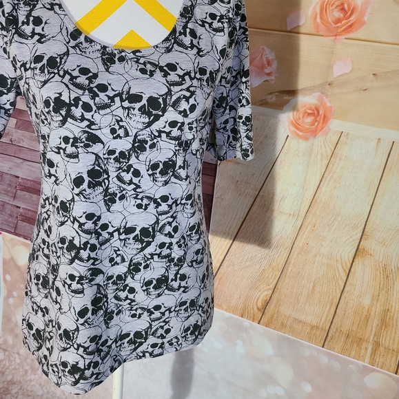 None Tops - Skull ☠ blouse